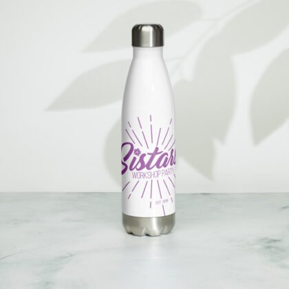 SISTARS stainless steel water bottle (purple design)
